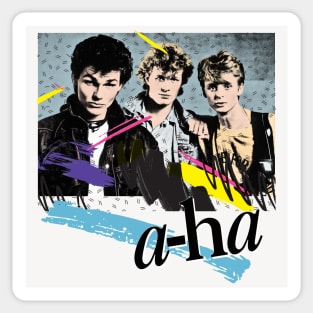 a-ha / アーハ メンバー サイン有・印刷 販促非売品ポスター